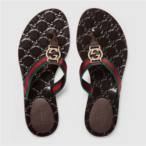 gucci slide and thong sandals|Gucci transparent sandals.